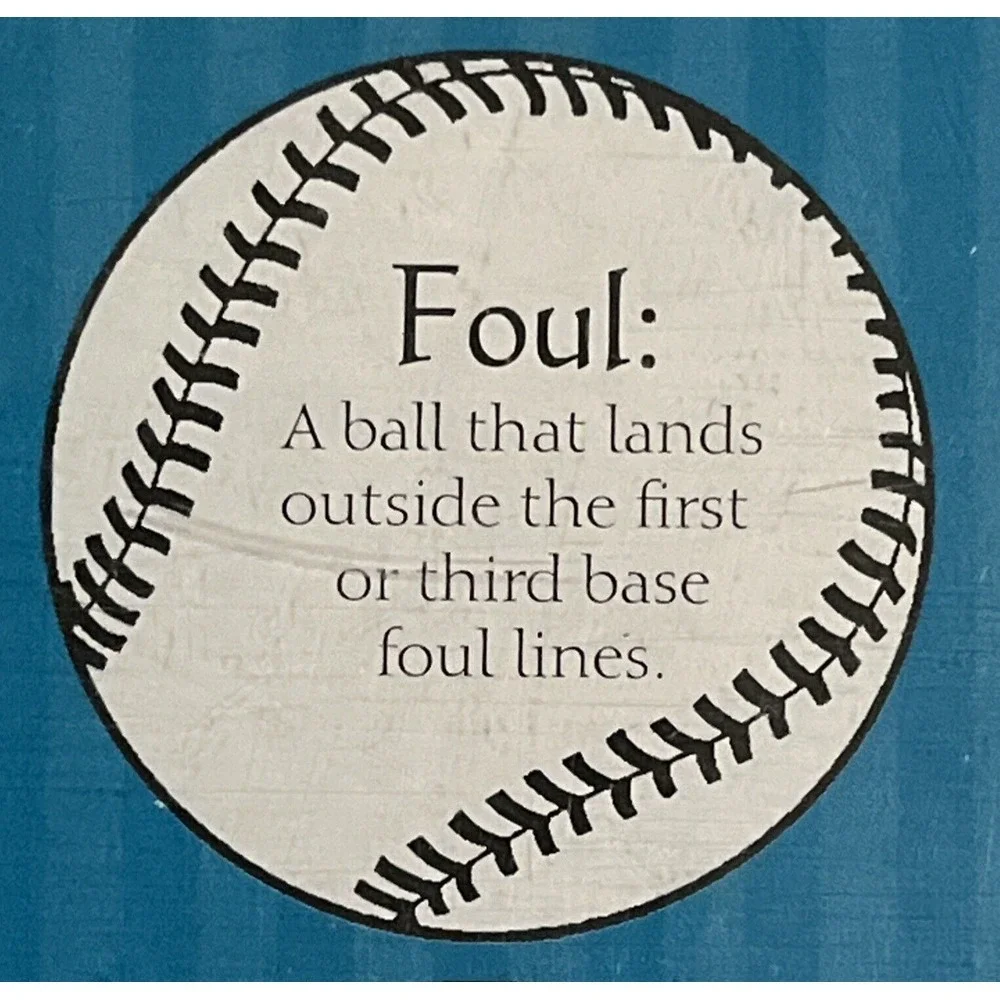 Triangle Inc Vintage Baseball Tempered Glass Coasters - Set of 6 Never Used‎